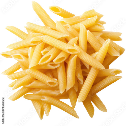 Wallpaper Mural Dry pasta shapes stacked together in a pile, ready for cooking in a home kitchen during meal preparation Torontodigital.ca