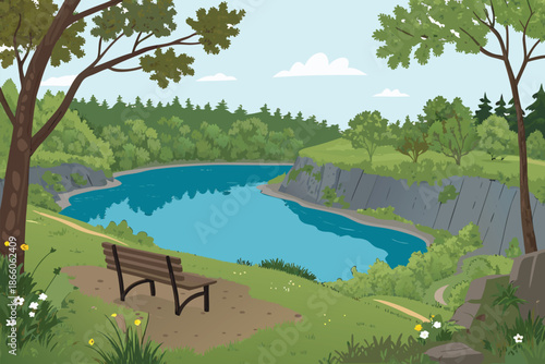 Mine Pit Lake Reclamation Green Back