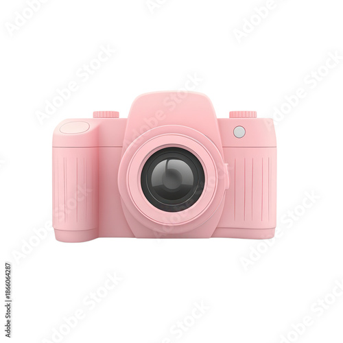 Wallpaper Mural This camera in bright pink color is set on a plain white background, waiting to take pictures Torontodigital.ca