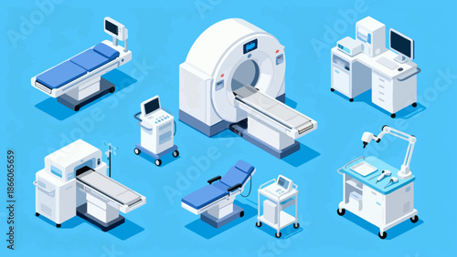 Medical equipment set in hospital