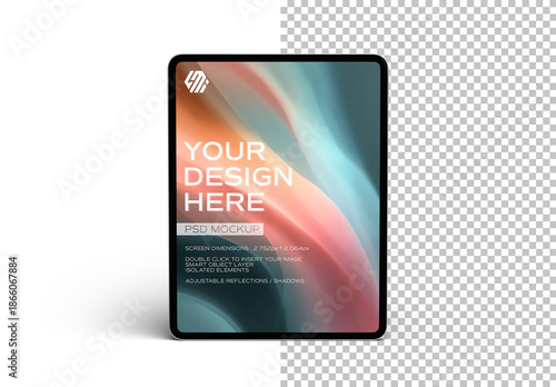 Tablet Device Mockup Isolated On White