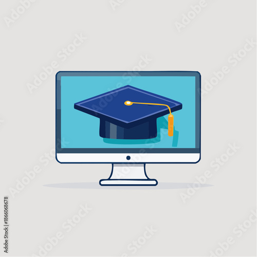 computer monitor and mouse