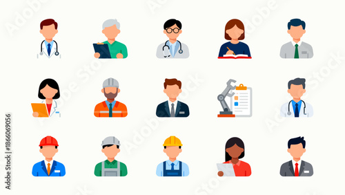 Icons of diverse professions