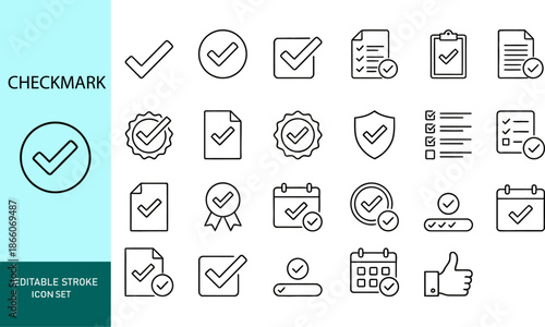 Checkmark icons and symbols for verification and validation