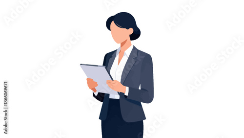 Businesswoman with tablet