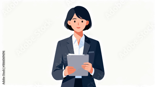 Businesswoman holding tablet