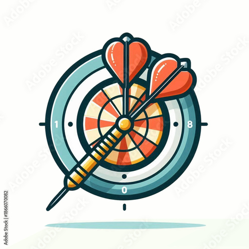 Darts hit a target in the center