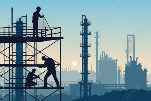 Oil Refinery Maintenance Scaffold Ba