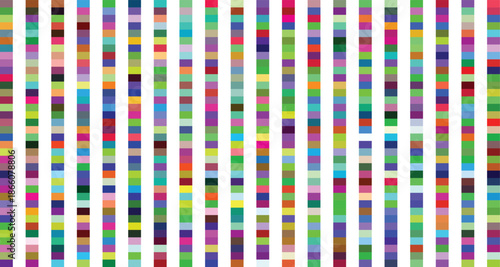 Vibrant vertical stripe pattern with multicolored blocks