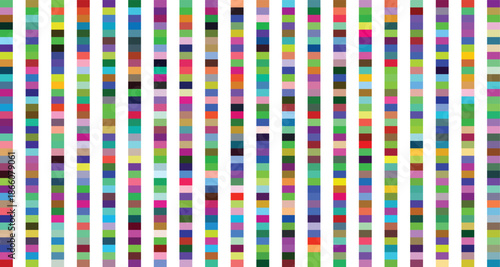 Vibrant vertical stripe pattern with multicolored blocks