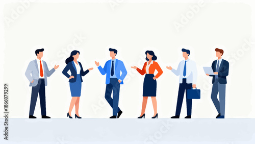 Business people in office attire