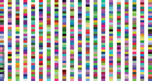 Vibrant vertical stripe pattern with multicolored blocks