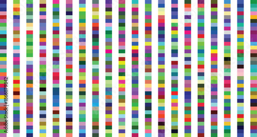 Vibrant vertical stripe pattern with multicolored blocks