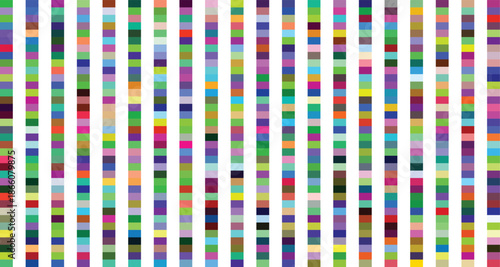 Colorful vertical striped pattern with diverse color blocks