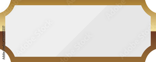 高級感のある長方形フレーム　ホワイト＆ゴールド