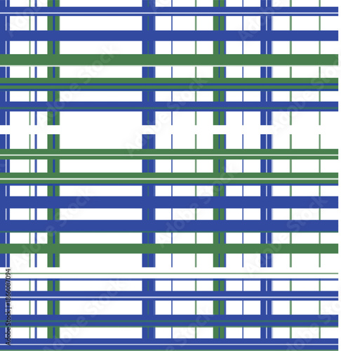 Interwoven blue and green patterns