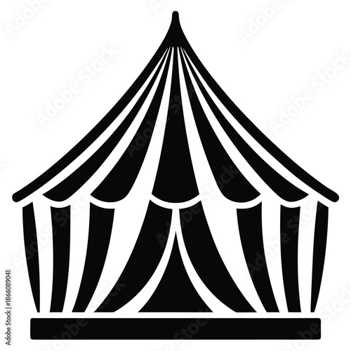 circus tent vector icon