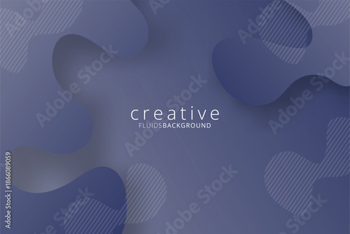 Modern minimalist papercraft background with abstract fluid shapes and vibrant gradient colors. Elegant layered design with shadows for a realistic 3D depth effect.