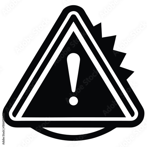 beware sign vector icon