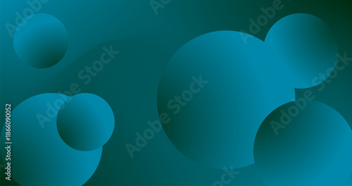 Abstract blue Green Gradient background with circles for wallpaper web page background and banners Copy Space
