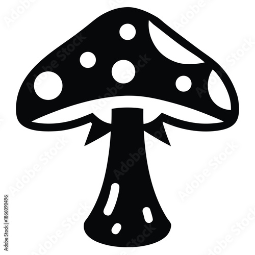 poison mushroom vector icon