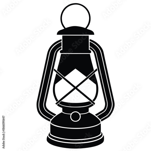 old lantern vector icon