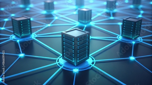 Abstract Visualization of Decentralized Server Mesh Network Standard V2