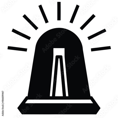 emergency light vector icon