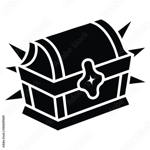 cursed treasure vector icon