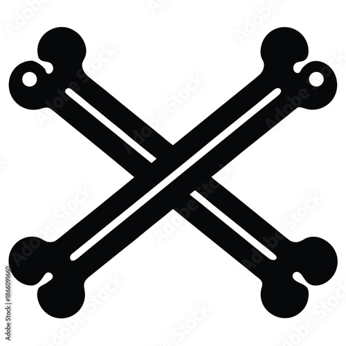 crossbones vector icon