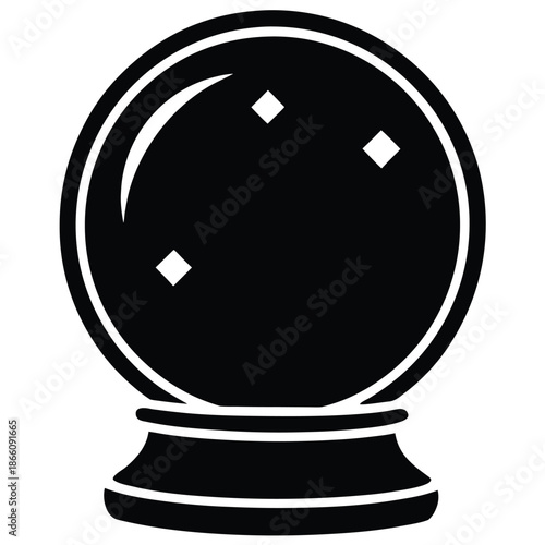 crystal ball vector icon