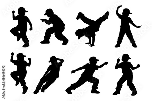 Dynamic dance silhouettes: energetic youthful movement collection