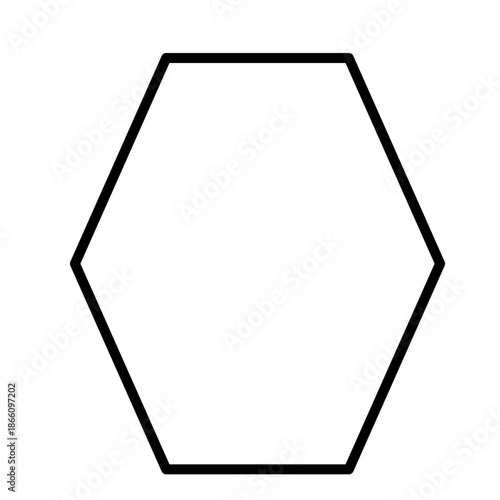 Solid hexagon with crisp edges, perfect for game tiles, patterns, or structured geometric design in educational visuals.