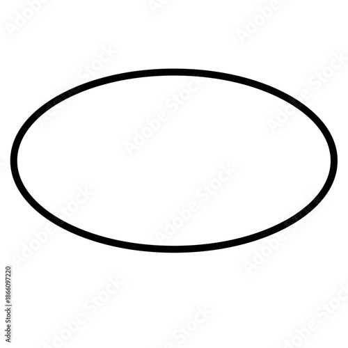 Solid oval outline with smooth curves, ideal for buttons, frames, or soft rounded design elements in UI/UX.