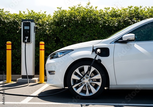 Electric vehicle charging at a parking station
