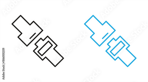 Car seat belt icon vector, vector illustration