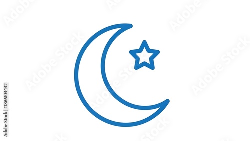 Crescent Moon with Star Icon Free Download Crescent Moon with Star Icon - GFXLoad