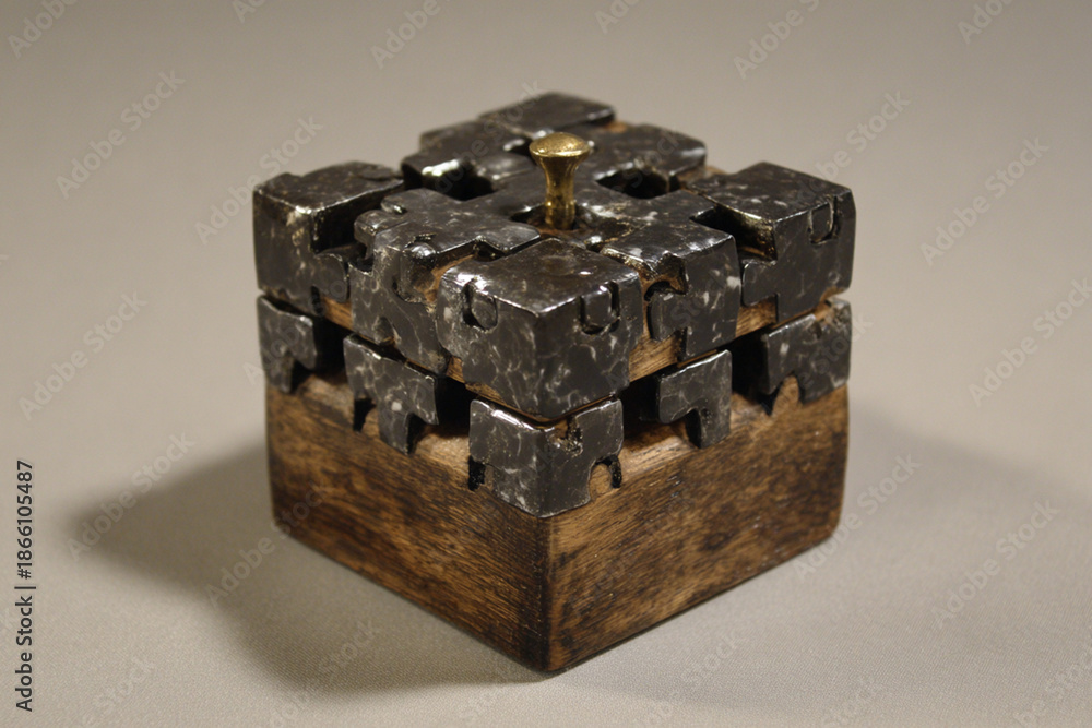 Obraz premium Vintage Jigsaw Puzzle Box