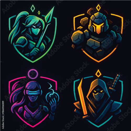 Futuristic Fantasy Character Icon Set