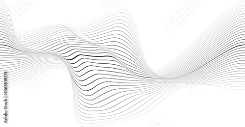 Design elements . Abstract Vector Striped Geometric Background, parallel horizontal hand drawn wavy lines pattern .

