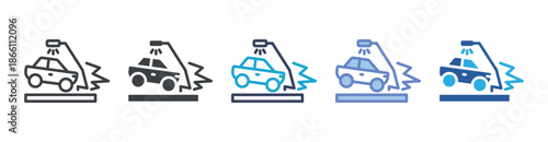 Accident icon set multiple style collection