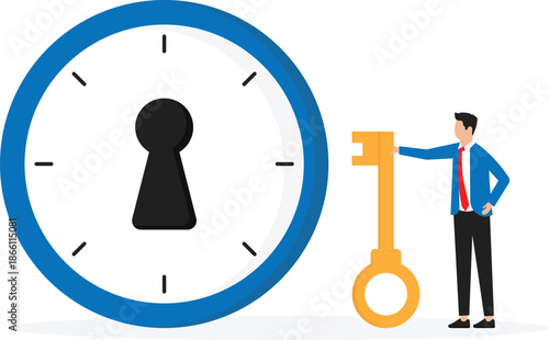 Key to success and achieve business target, career achievement or secret for success in work concept
