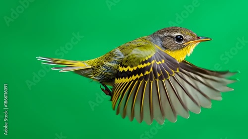 Majestic bird in flight soaring gracefully through clear blue sky on a bright sunny day