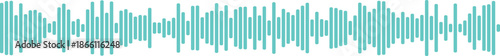 Sequential audio waveform representation in turquoise