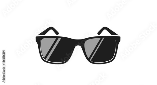 Black Framed Sunglasses with Dark Lenses Stylish Eye Protection.