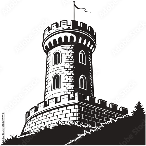 vector illustration of a castle