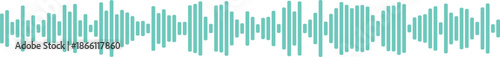 Sequential waveform patterns in turquoise tones