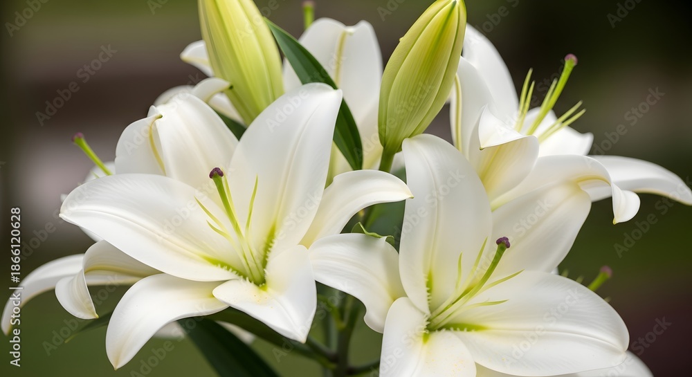 Fototapeta premium white lilies