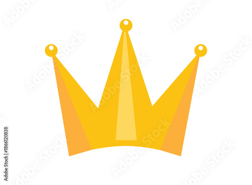 Golden crown icon. Vector illustration