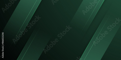 Abstract dark green futuristic pattern texture background with shadow and lines design. Trendy dynamic banner background element concept style.